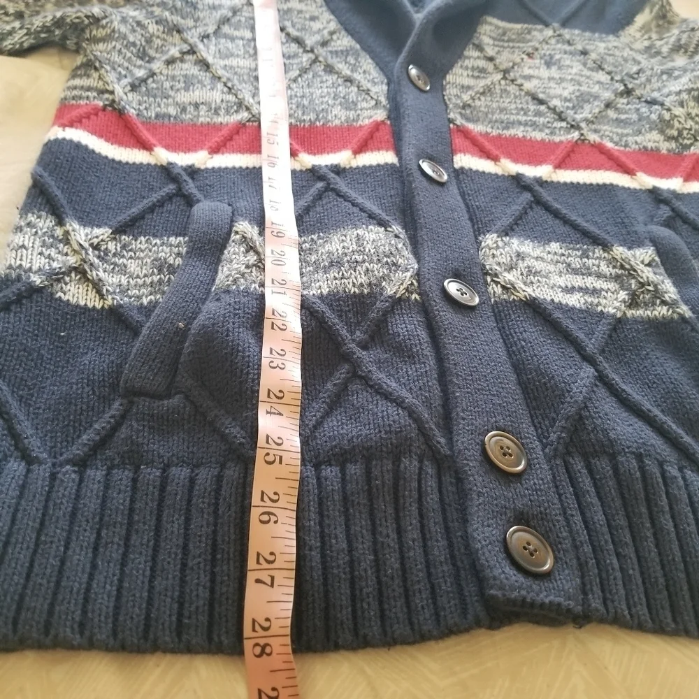 Vintage Tommy Hilfiger | 100% Cotton Flag Nordic Cardigan